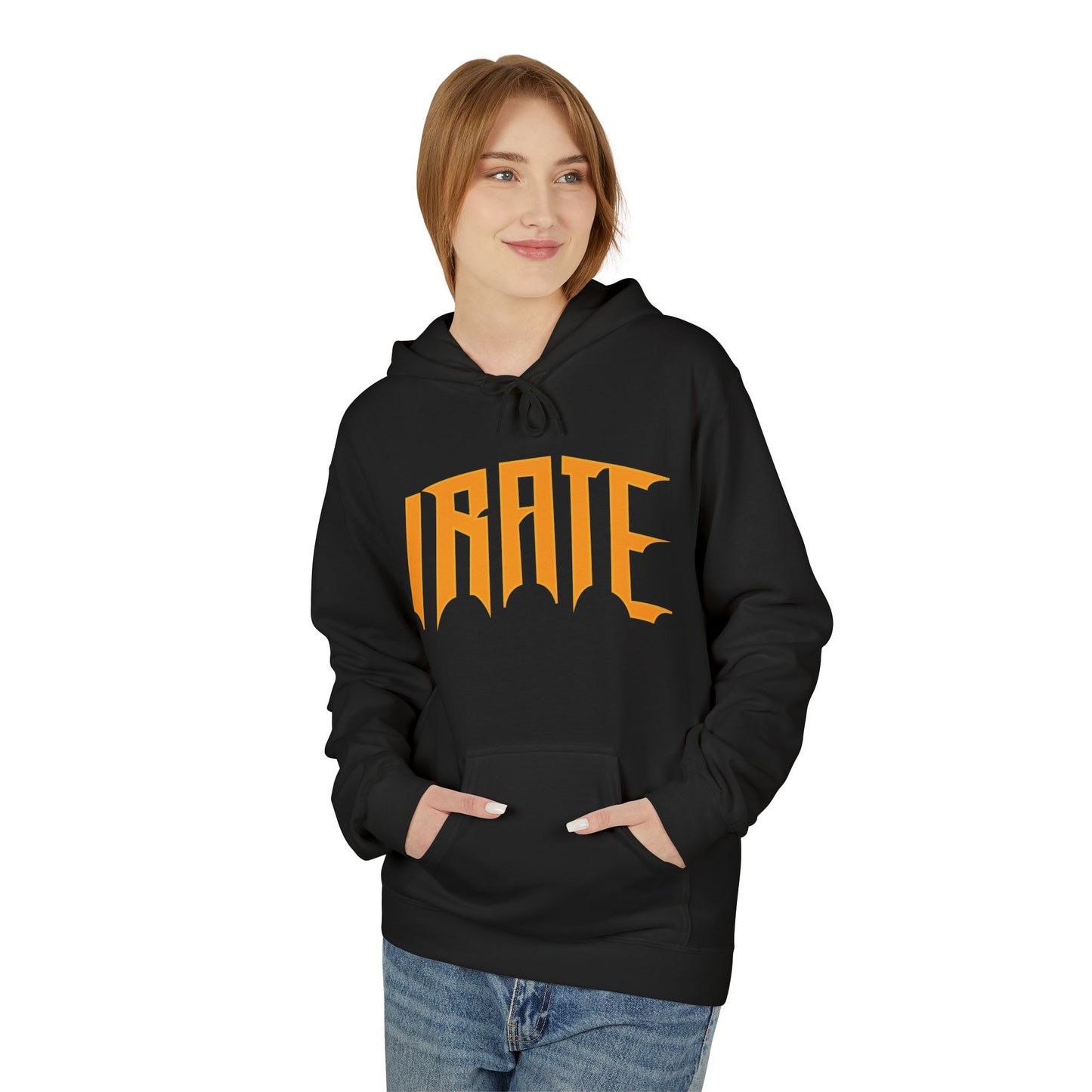 Brute Gothic Logo Hoodie - Orange Graphic Pullover