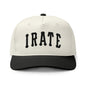 Irate Two-Tone Baseball Cap — Vintage Lettering Snapback Hat