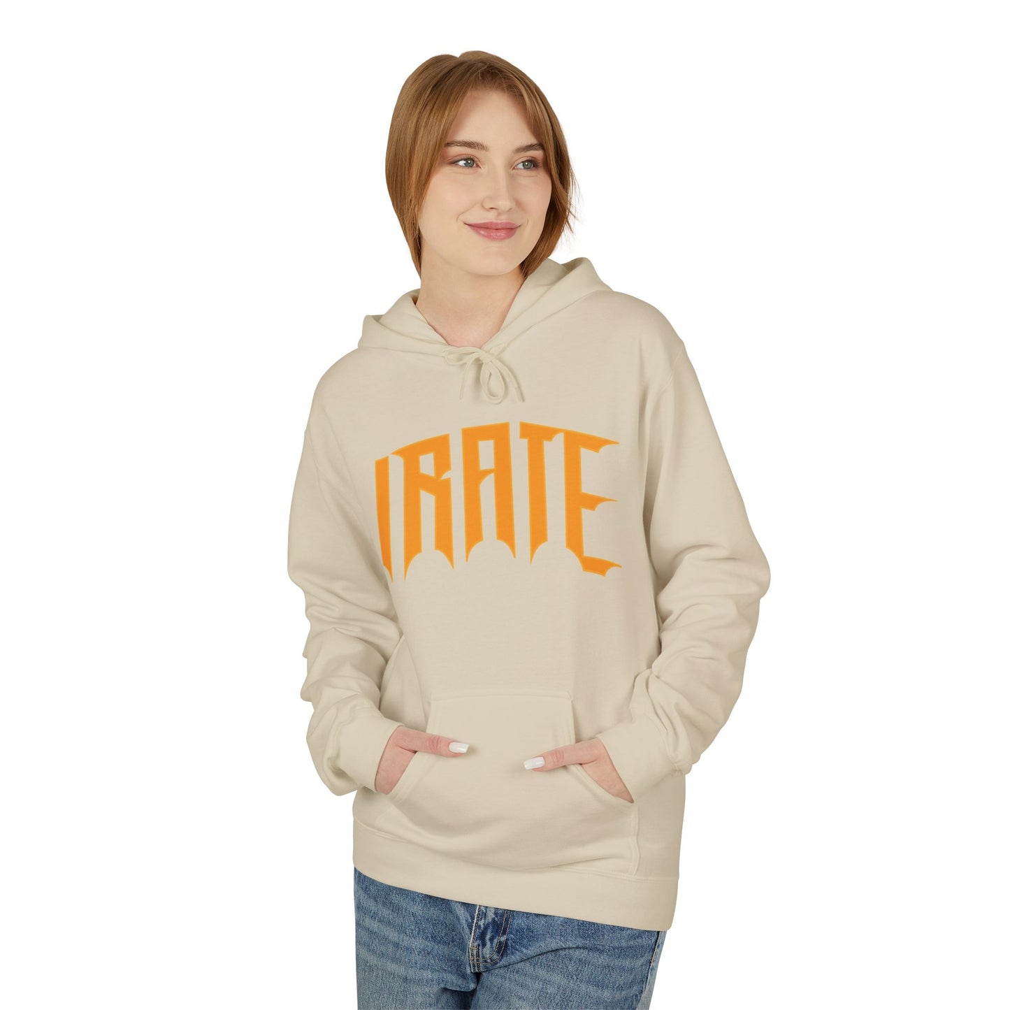 Brute Gothic Logo Hoodie - Orange Graphic Pullover
