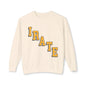 Irate Diagonal Crewneck Sweatshirt — Retro Lettering Casual Pullover
