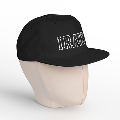 Irate Surf Cap — Bold Embroidered Black Snapback Hat