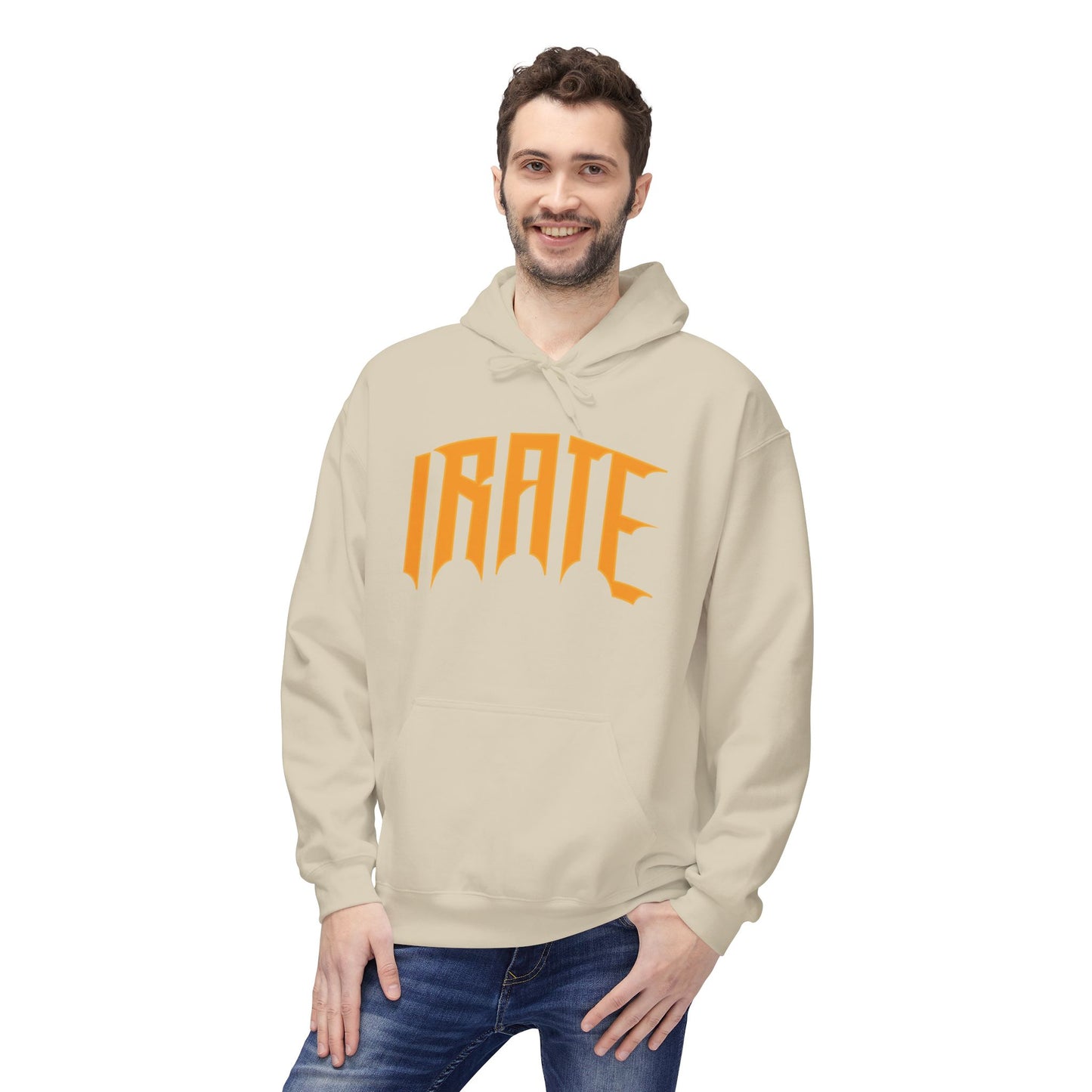 Brute Gothic Logo Hoodie - Orange Graphic Pullover