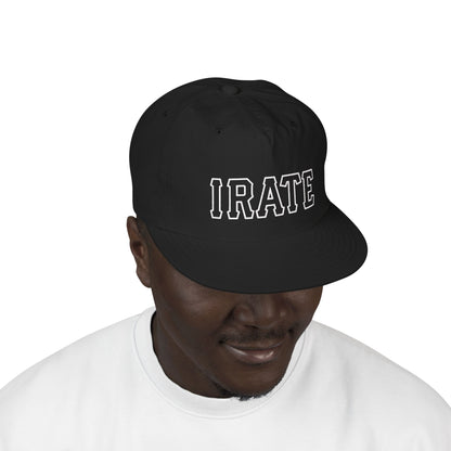 Irate Surf Cap — Bold Embroidered Black Snapback Hat