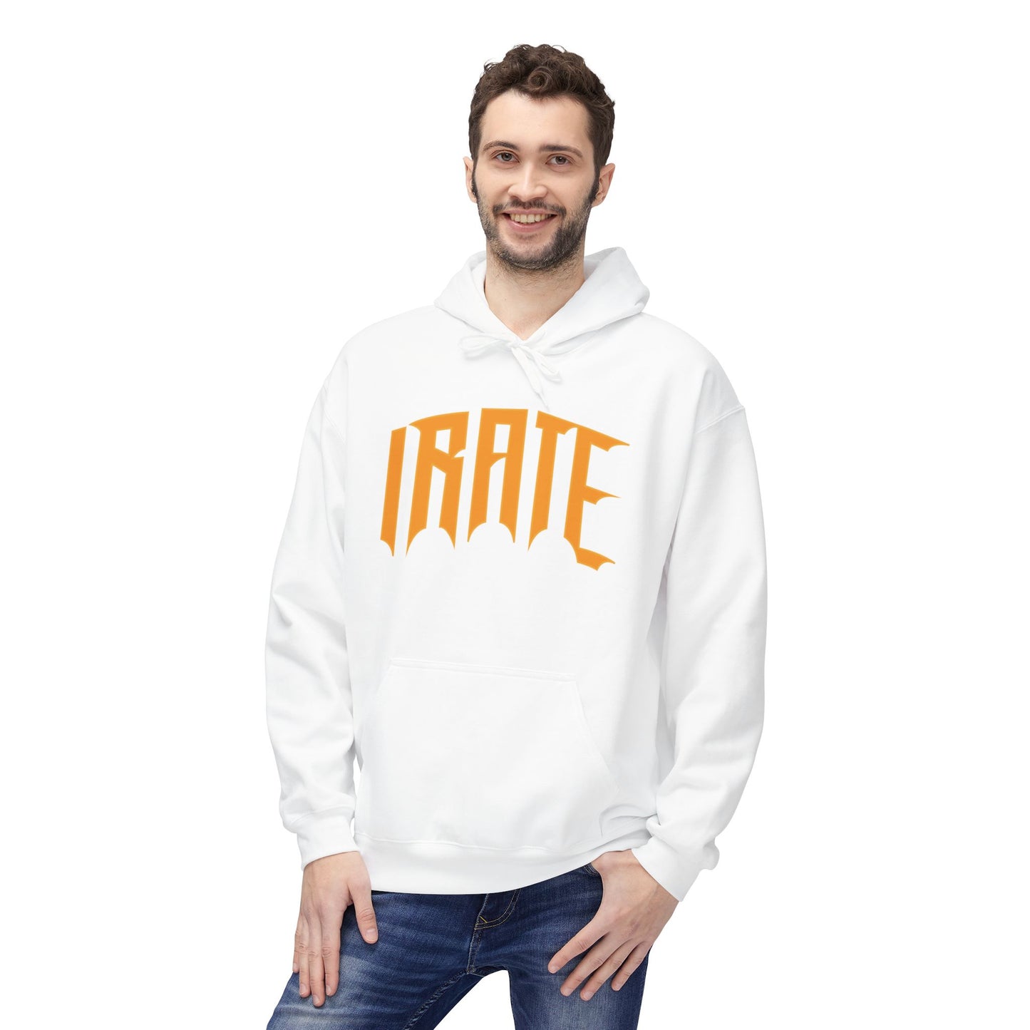 Brute Gothic Logo Hoodie - Orange Graphic Pullover